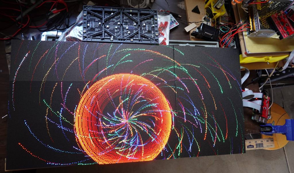 312 - 20200310 FastLED RPIRGBPanel GFX 384x192