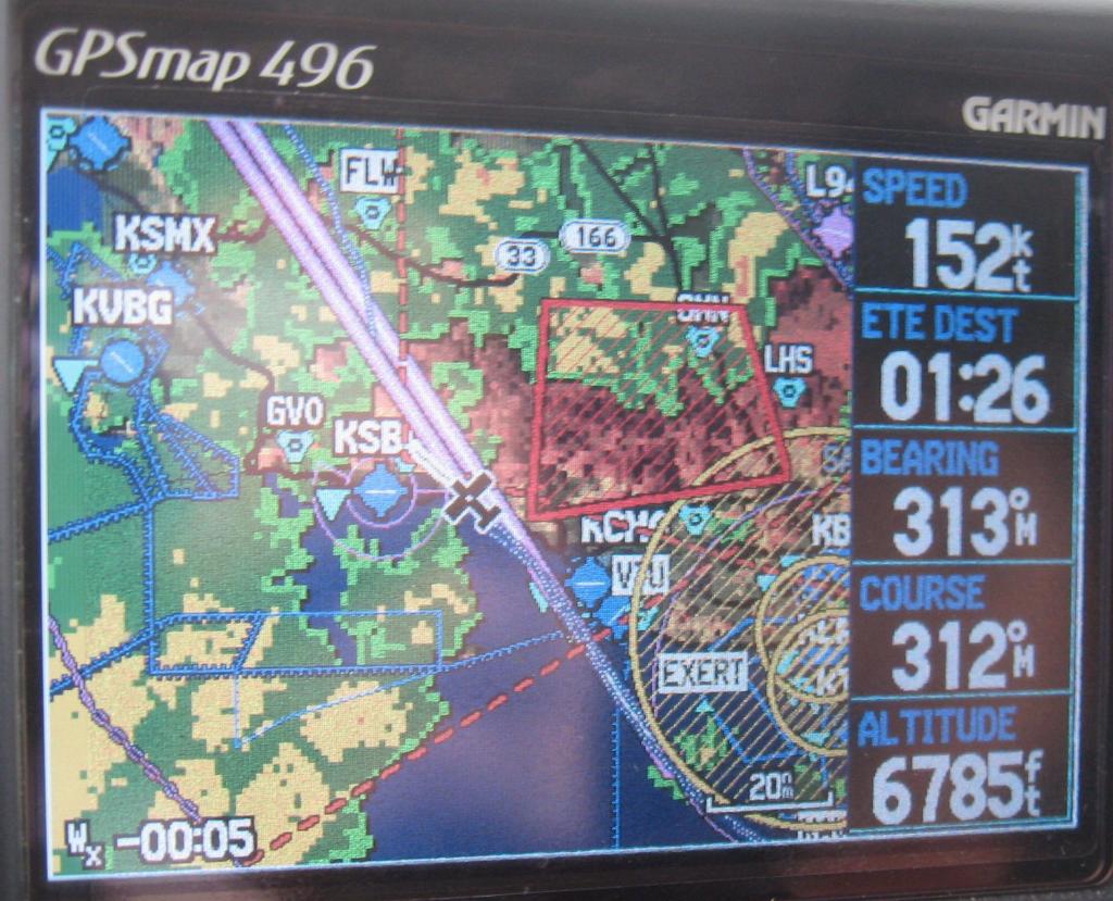 210 - AVX PAO Flight Garmin 496