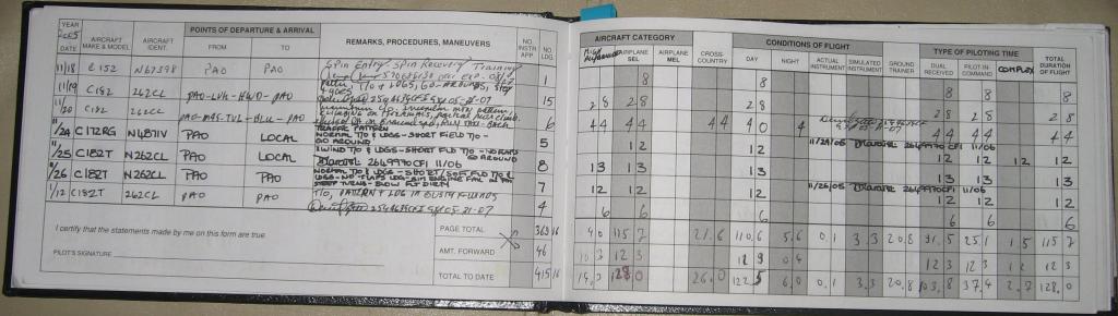 1011 - Logbook Flights