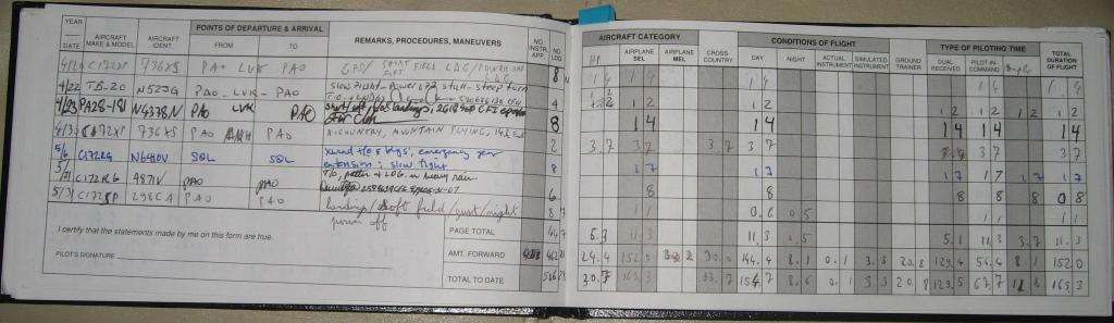1014 - Logbook Flights