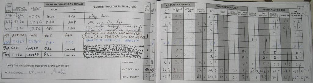 1019 - Logbook Flights