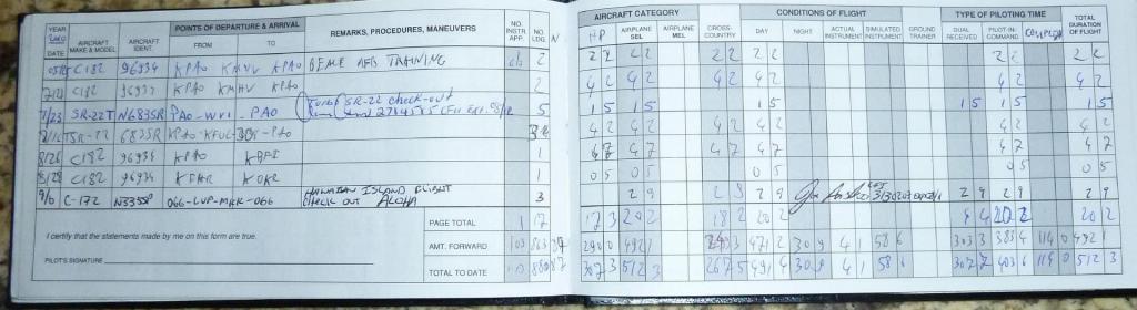 1036 - Logbook Flights