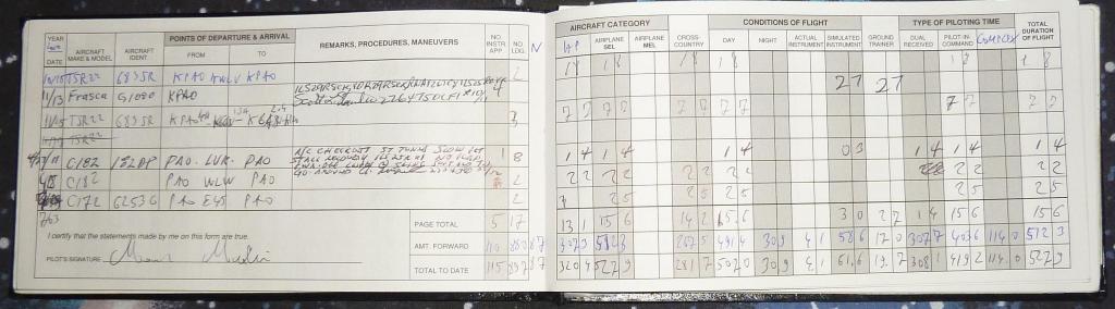 1037 - Logbook Flights