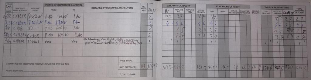 1044 - Logbook Flights
