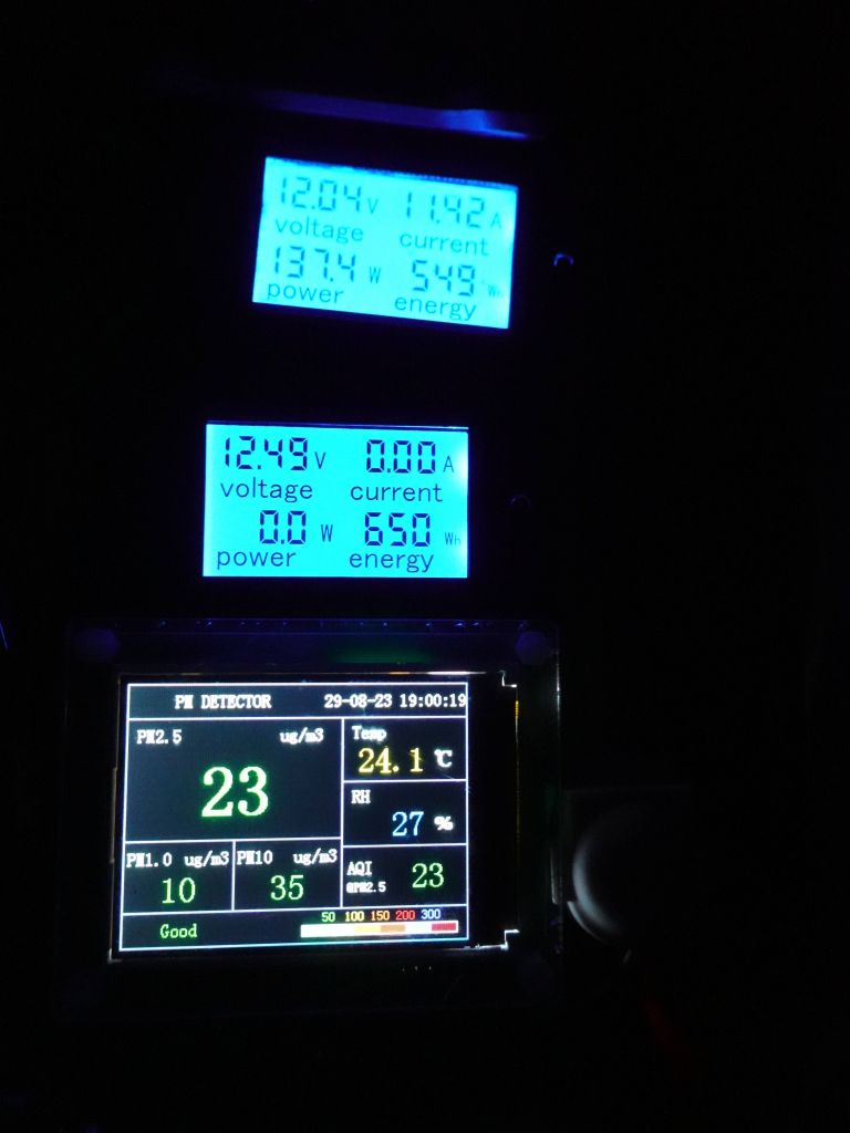 top meter kept track of how much I used, bottom of how much I produced