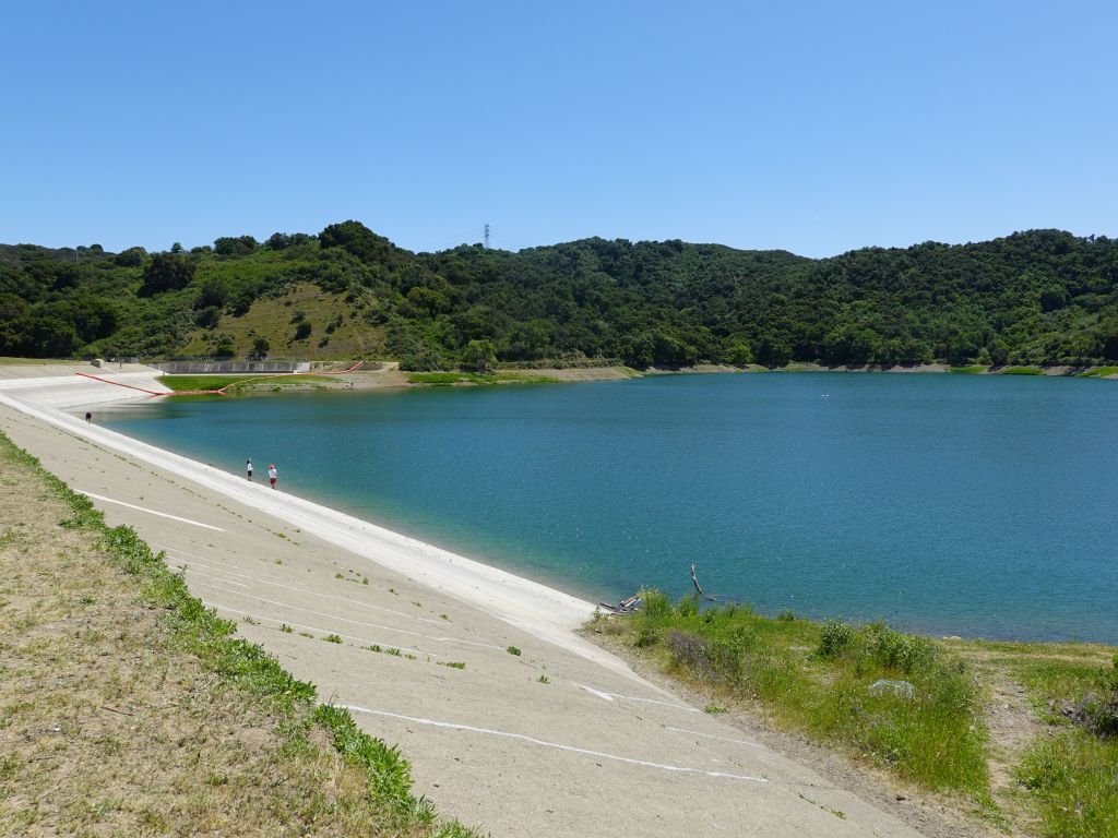 we biked by the reservoir which had finally gotten a bit of water