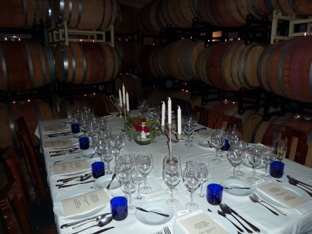 Mats moved some crates away and set a very nice table