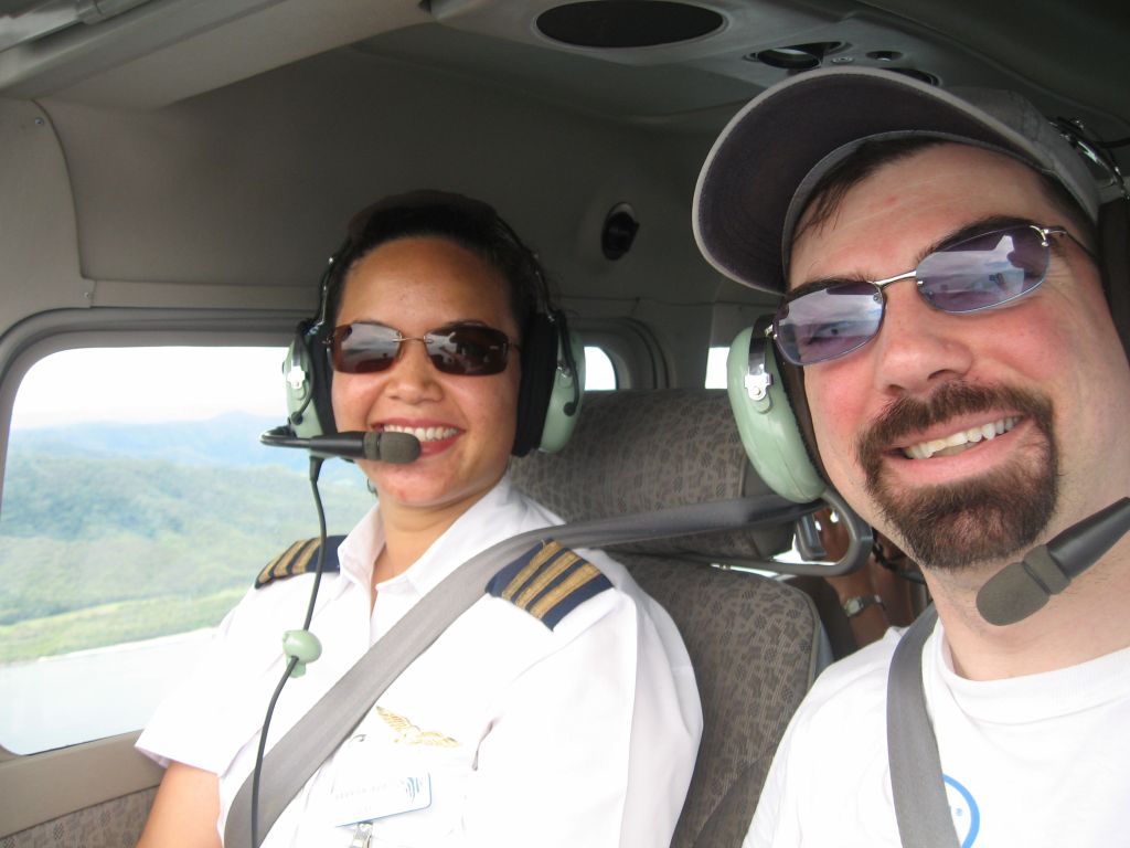 flying over the great barrier reef in Australia