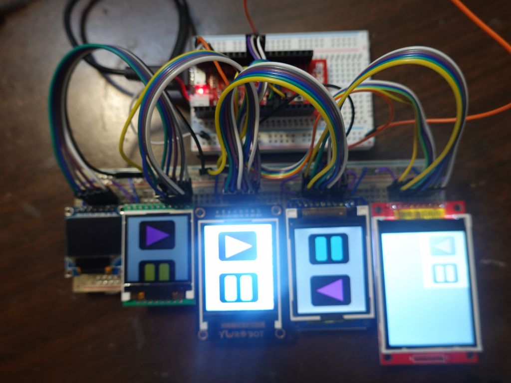 the SSD1331 screen is off as it's not compatible and requires different code to turn on