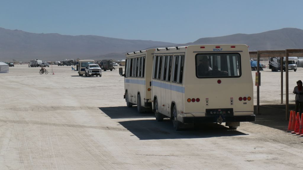 got 2 rides from the newer bus/shuttle system from the airport to close to camp