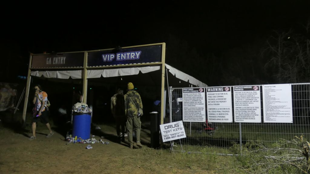 festival grounds had several entrances with a pretty quick somewhat pointless looking search