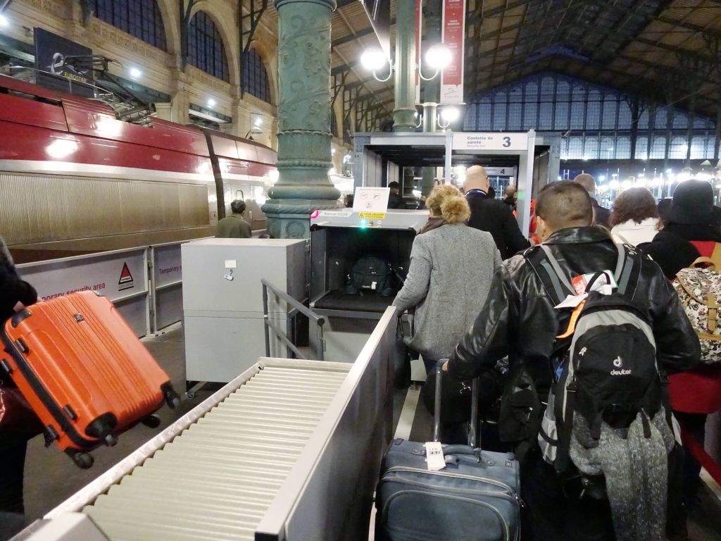 first time I've seen X-Ray machines before boarding a train