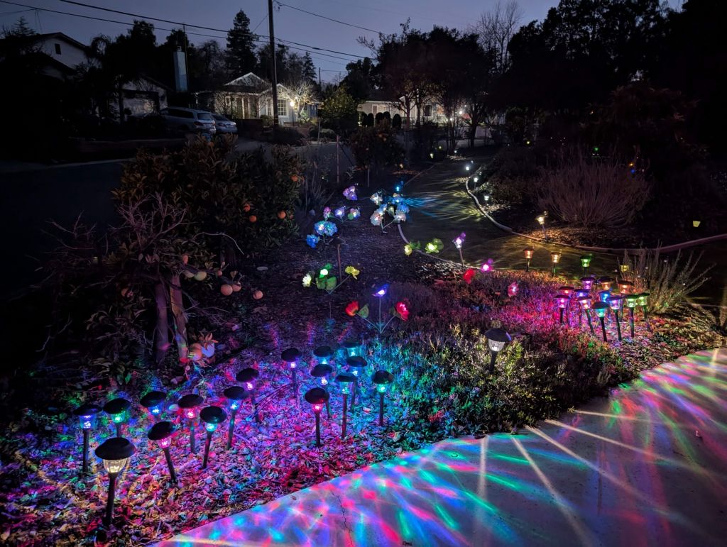 got a few extra colorful yard lights ;)