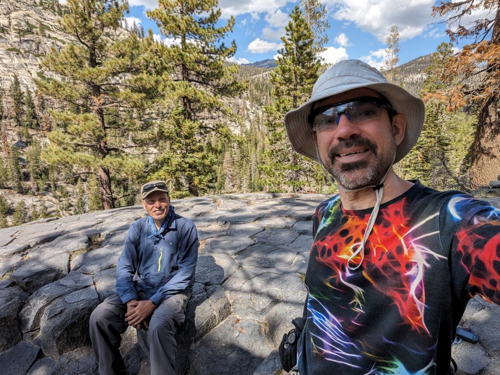 early lunch break on the top of the geological formation