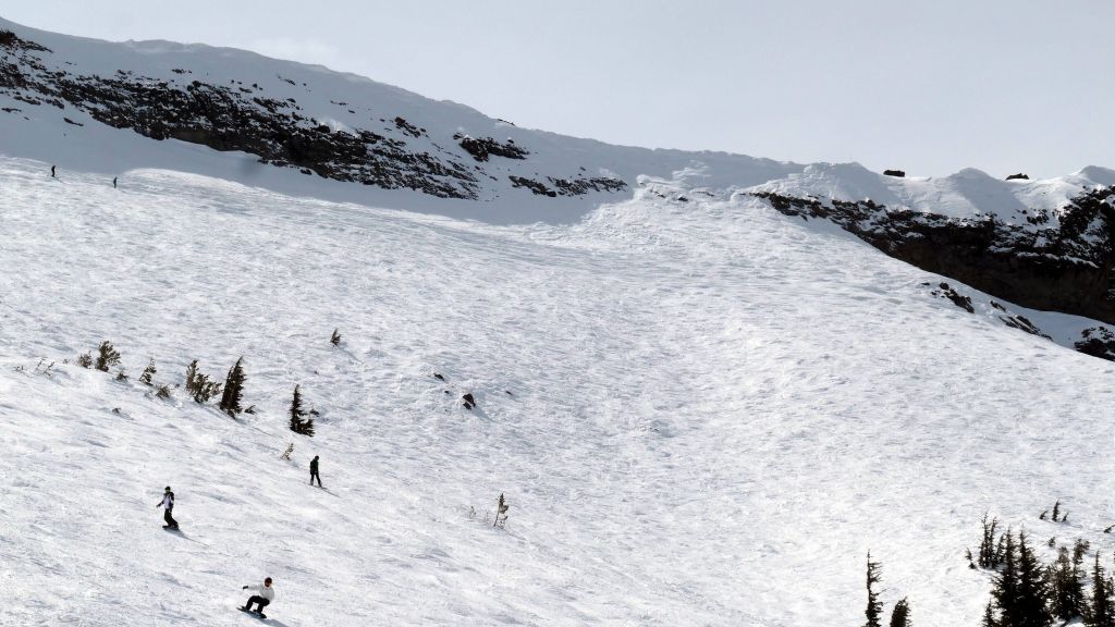 the wall was pretty tracked out, but not that much snow at the top