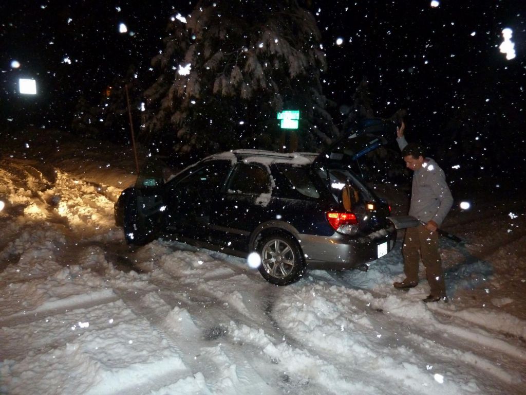 we almost made it to the chalet, except the snow was too heavy and too wet