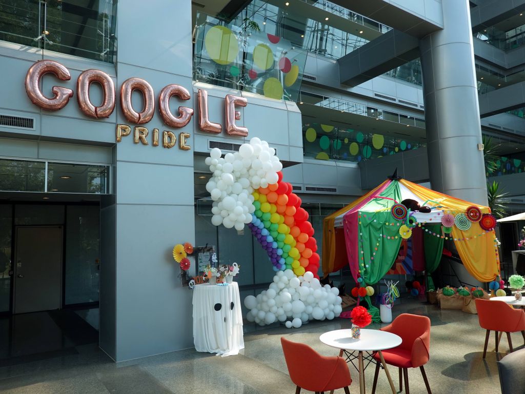 the google building is next to the HTC lobby