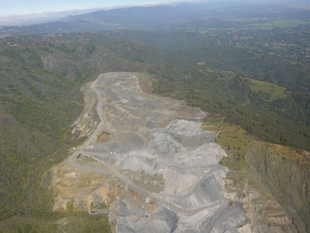 the quary in the hills is definitely making big holes