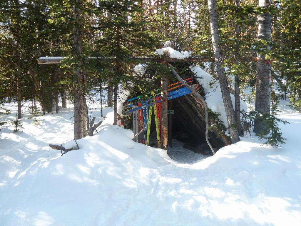 I found this hut by chance in a middle of a tree run