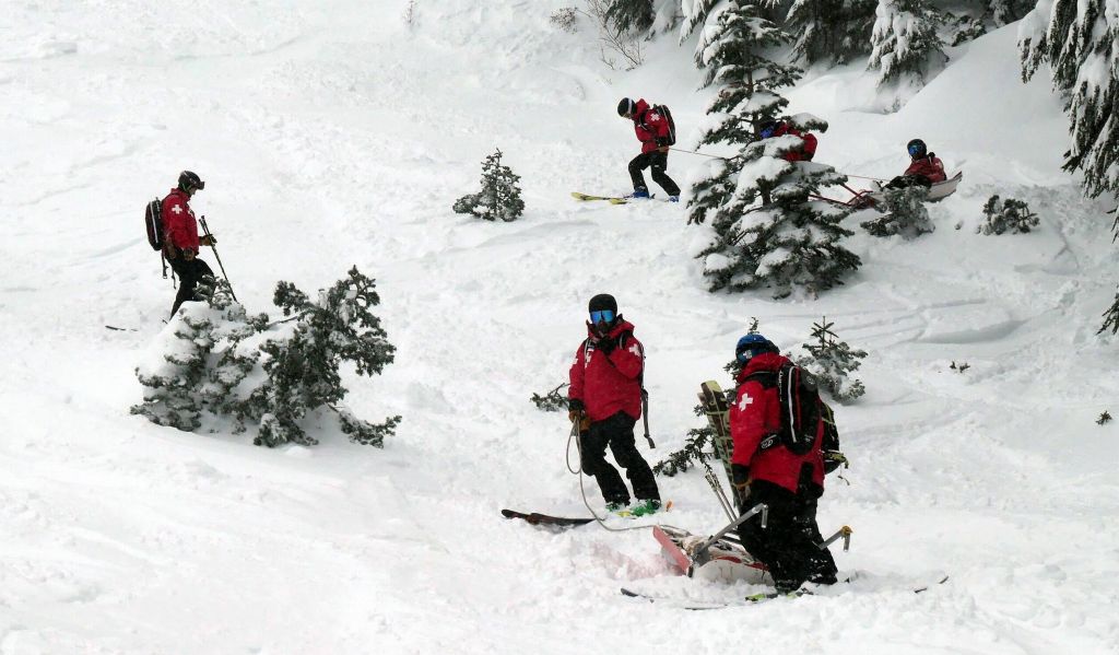 ski patrol was training