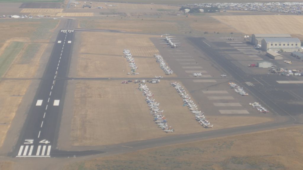 when we landed on sunday morning, a few planes were there already, but many more arrived