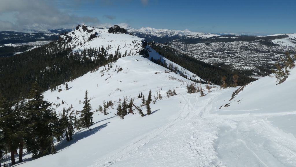 it was spooky to ride on the other side of the ridge, away from the resort