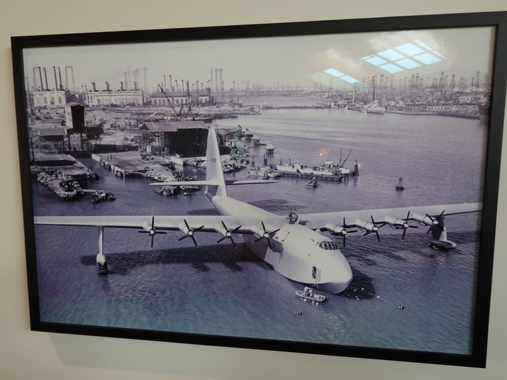 Spruce Goose, biggest wooden flying boat in the world.