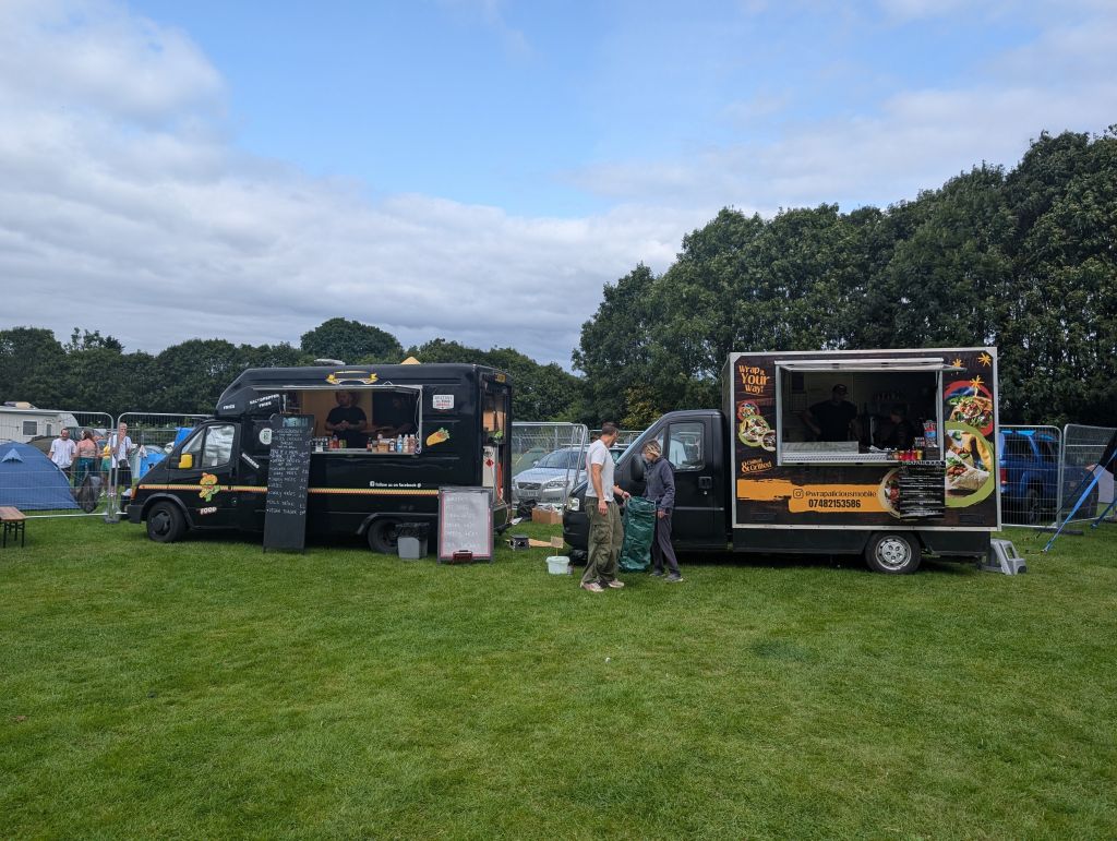 food was 2 food trucks with decent enough options