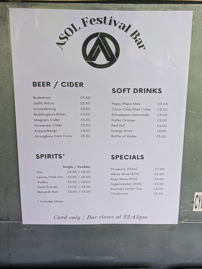 bar prices were reasonable