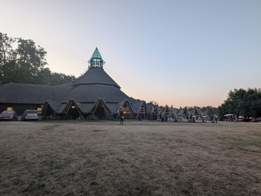 many stores and dining hall