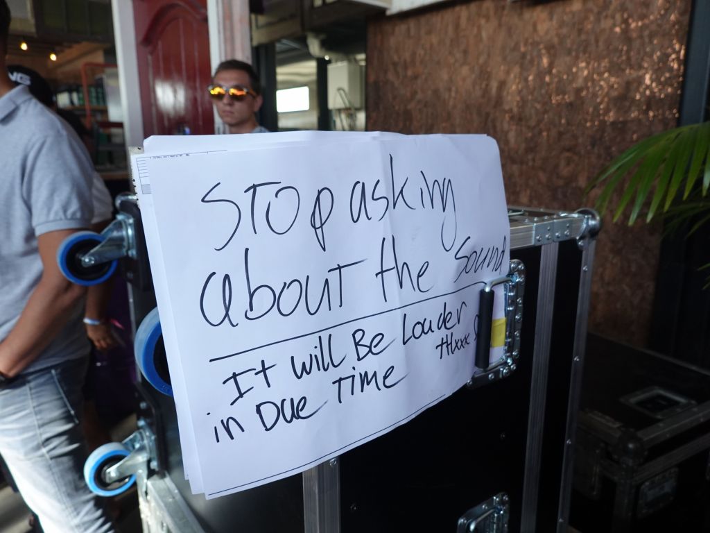 the sound booth guy was tired of everyone asking why you could barely hear any music