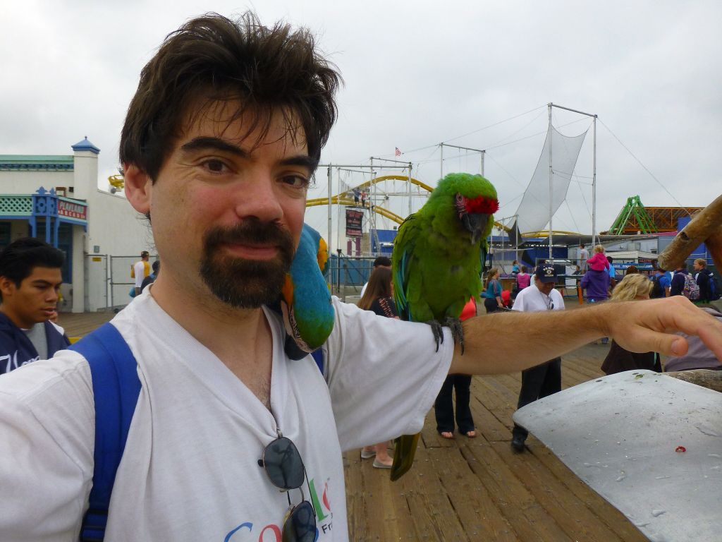 they both were happy to climb on me, but the big one made lots of holes in my Tshirt :)