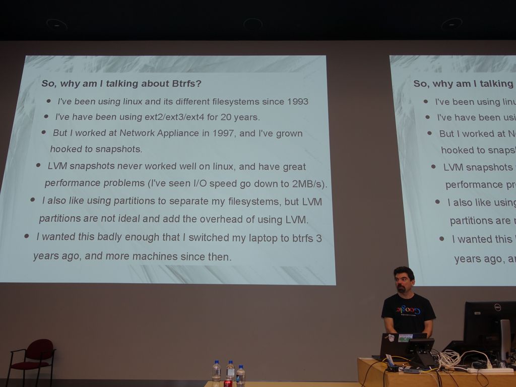 my updated talk on btrfs went well