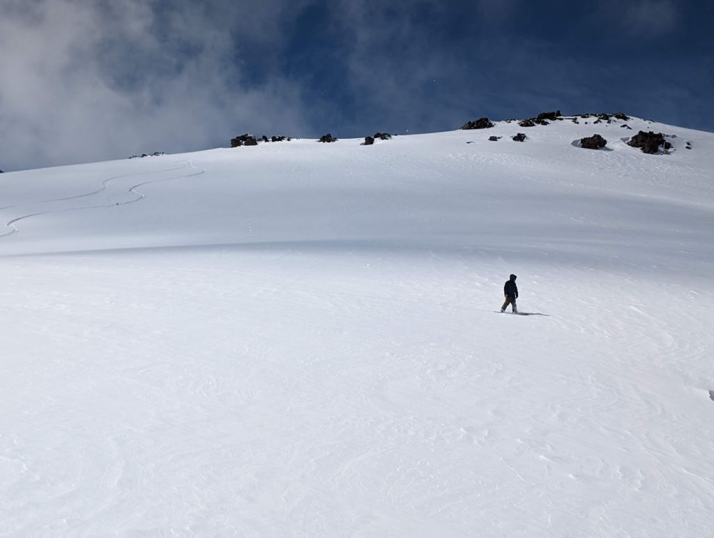 it looked pretty, but backside snow is usually pretty packed