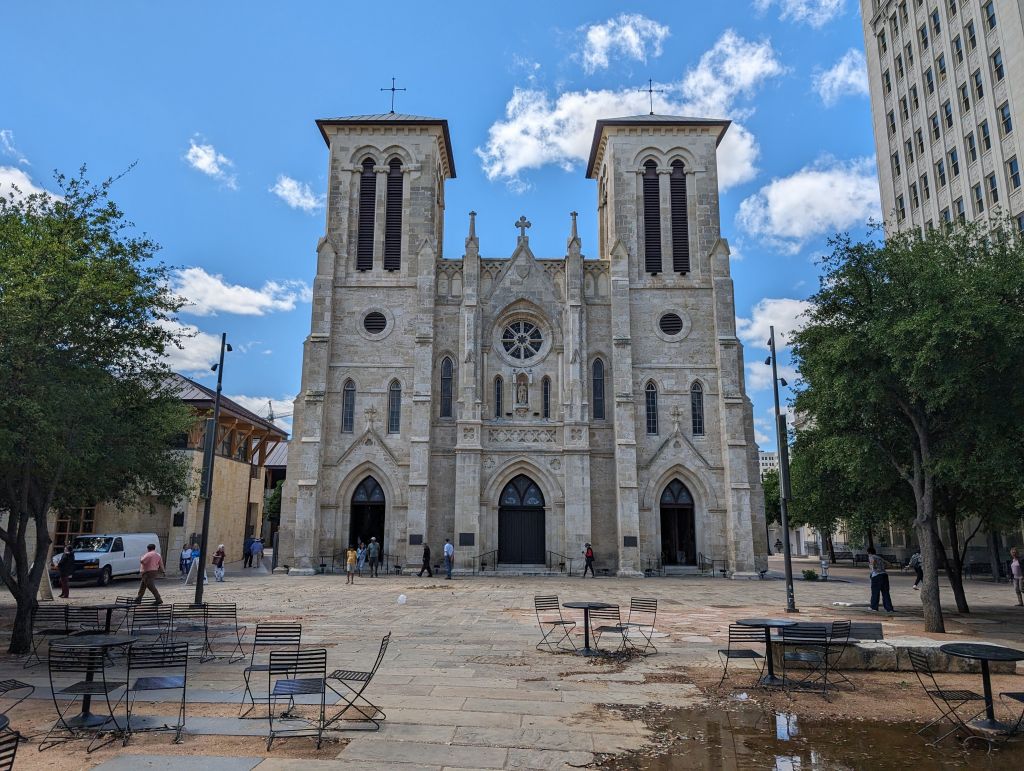 the cathedral is a bit basic, but has a nice projection light show at night