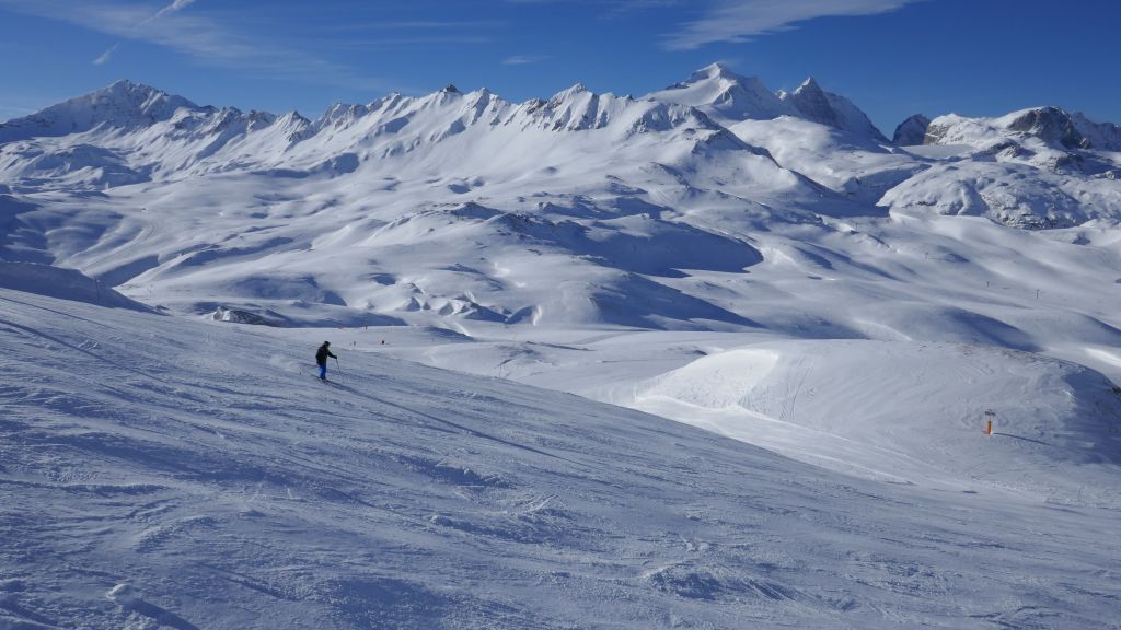 but half of Tignes had pretty icy snow that was no fun to run.