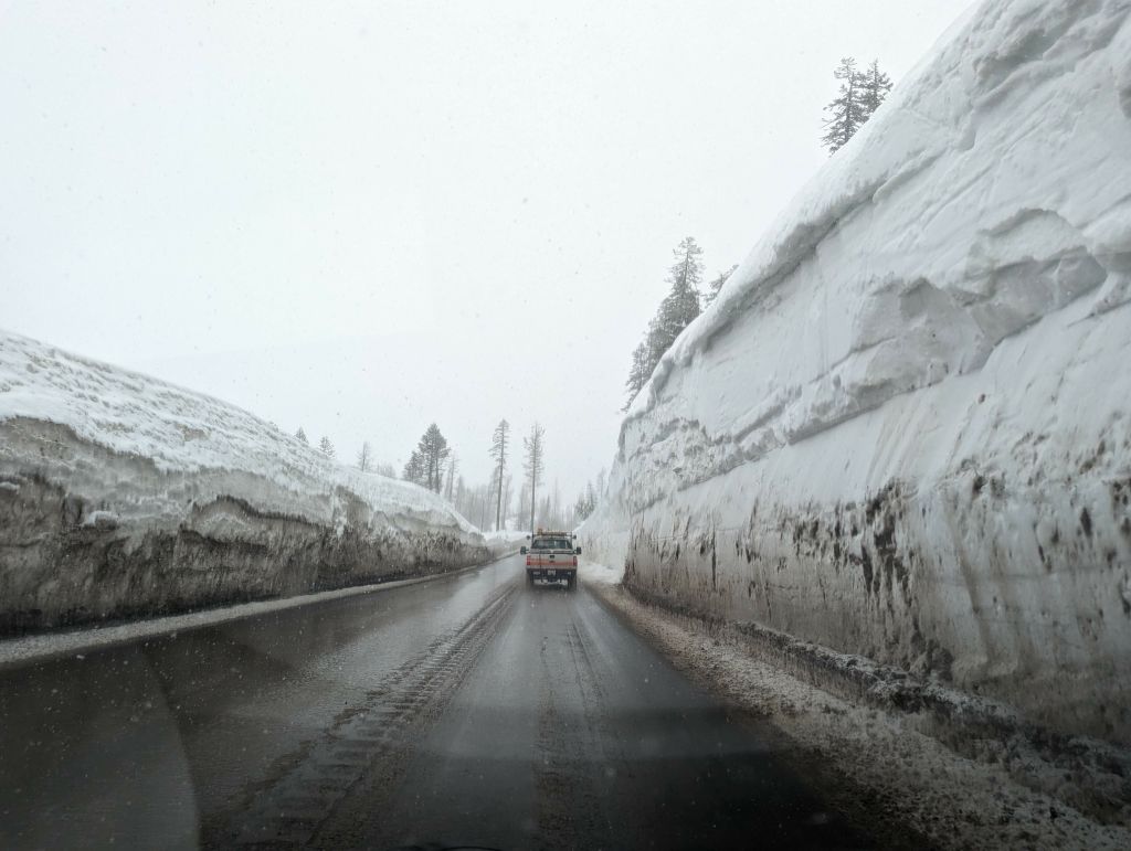 Impressive wall of snow