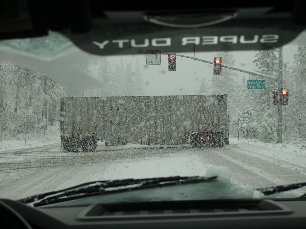 bad enough that semis were turning around