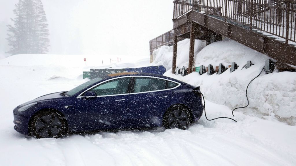 I charged at higher rate (10Kw) a bit while the snow wasn't too bad