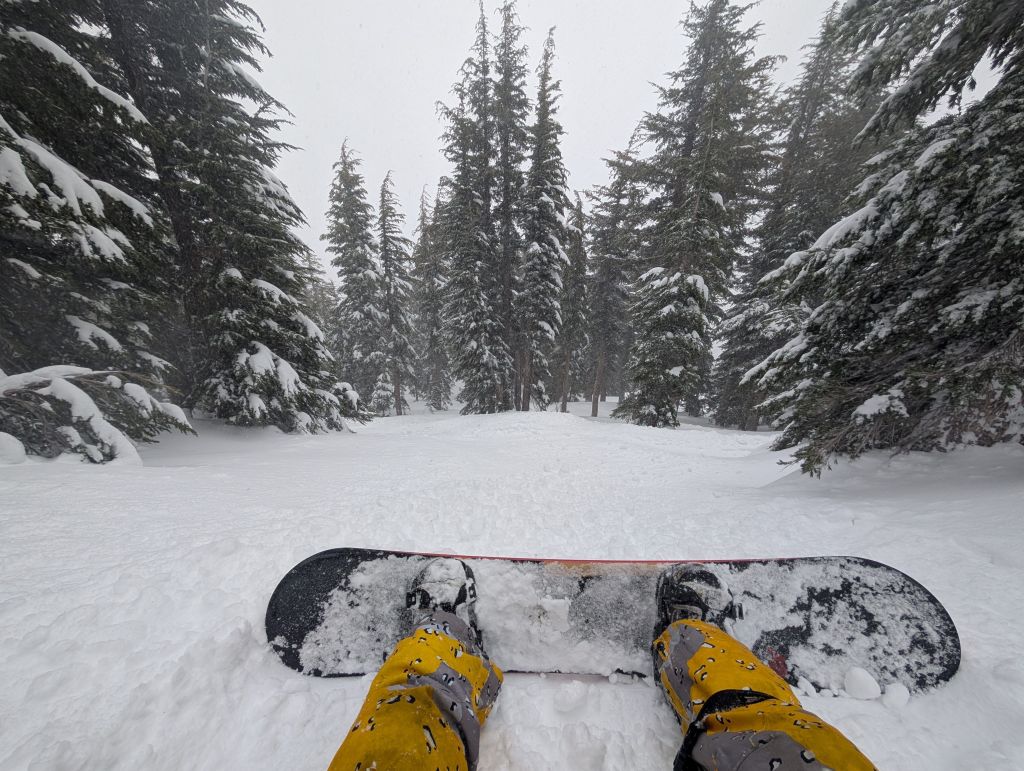 the inch of fresh snow looked ok, but it was so much crud underneath....