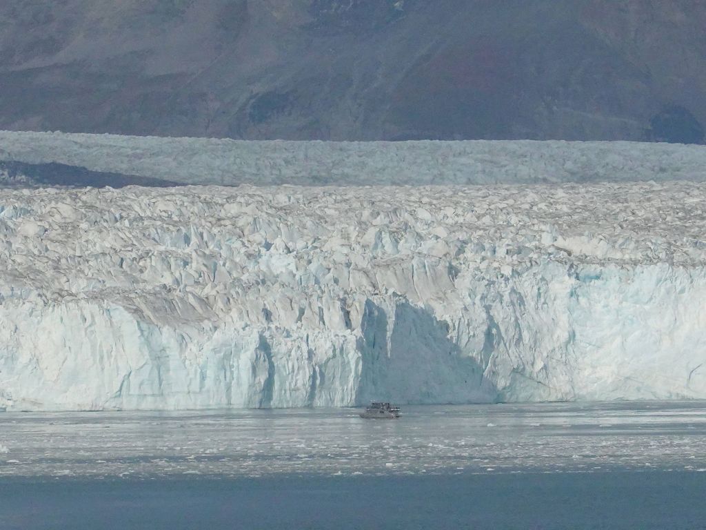 the 3 story boat in front of it gives a sense of scale