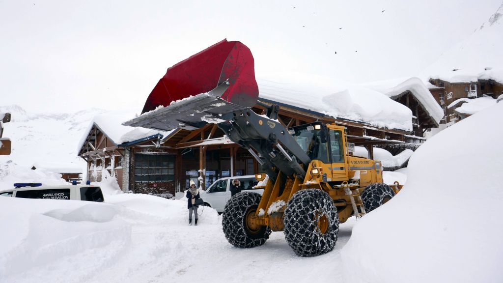 quite late, they started moving snow around to clear the roads