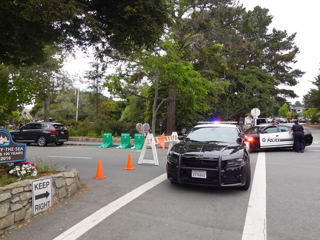 police nicely closed Ocean Av after a while, sigh...