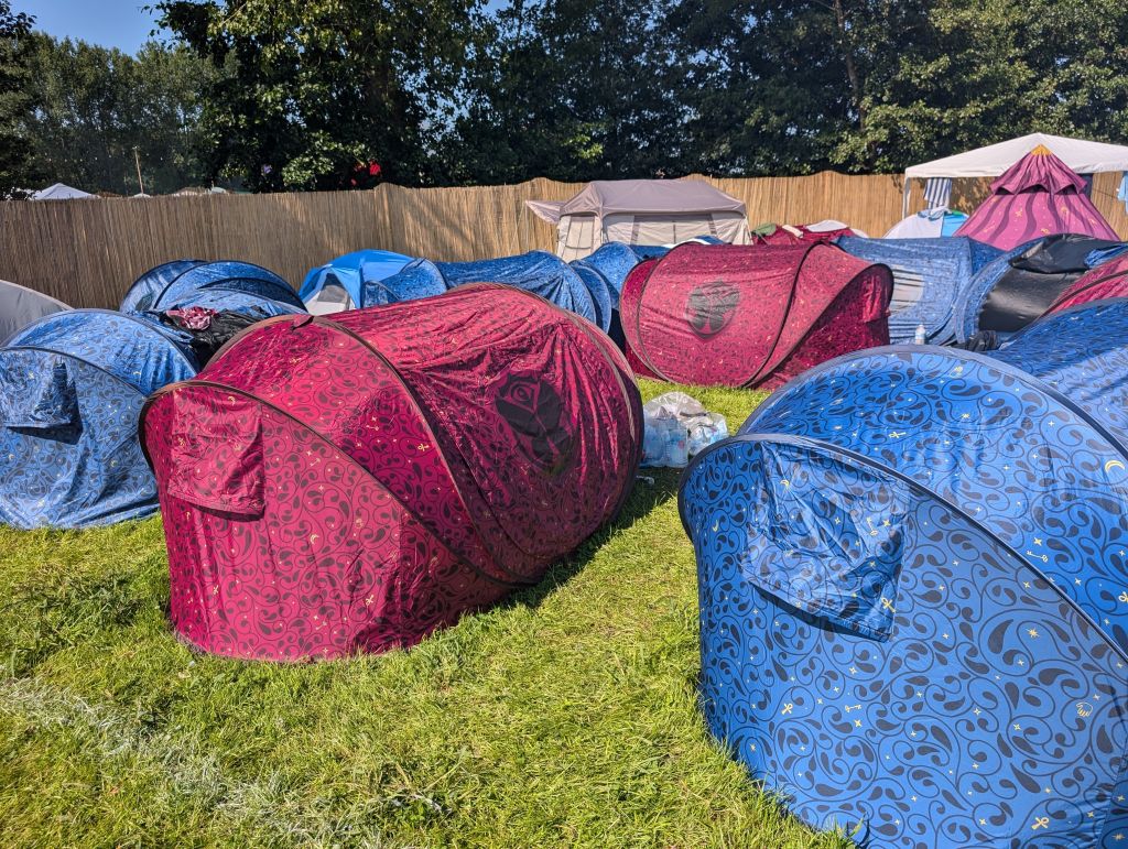 if you didn't bring your own tent, these popups didn't look too bad