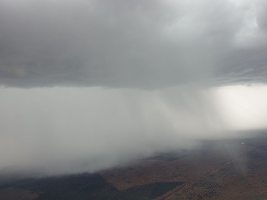 Our 2nd leg had a bit of convective weather, including this big rain cloud that shook the hell out of us when we had almost cleared the side of it