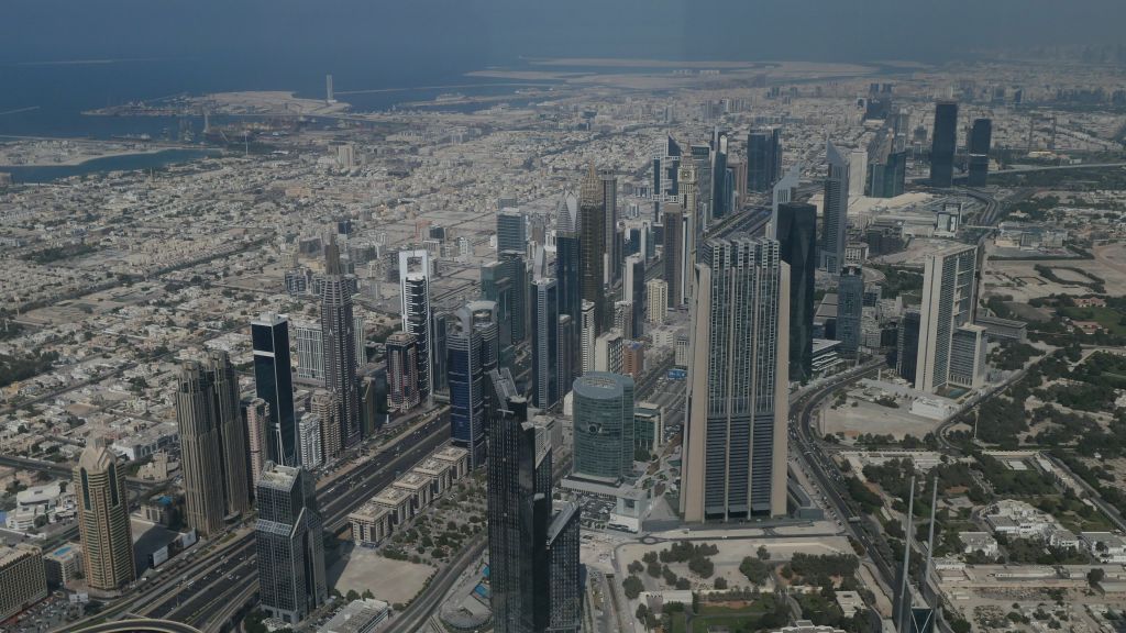 main freeway with all the buildings