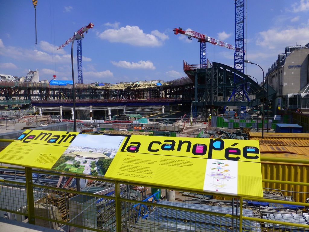 les halles, being rebuilt