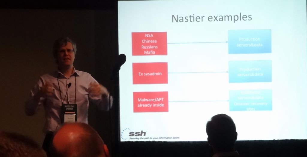 Tatu gave a very boring talk about ssh key management and gave his commercial solution which most people seemed to agree was a bad solution, disappointing.