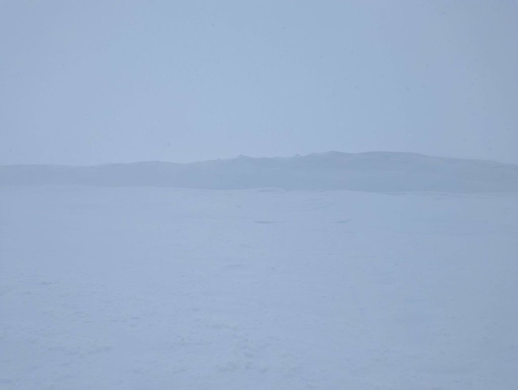 lots of snow, the top of cornice had some almost invisible real cornices like that, I fell down from that one