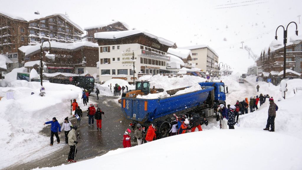 they were actually trucking the snow away